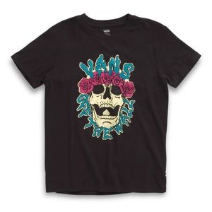 Vans Brancho Short Sleeve Tee Black T-Shirt Women’s Size XL 100% Cotton